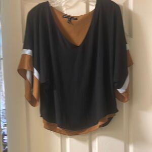 COPY - White House Black Market Asymmetrical Gray Blouse